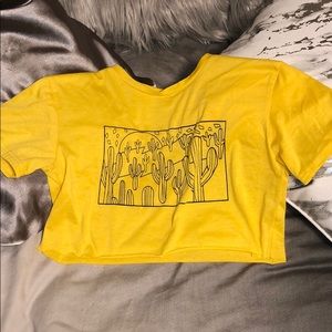 Yellow crop top